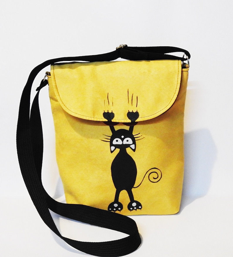 Cute Crossbody Bag for Girl CAT / Messenger Bag for Youth / Etsy
