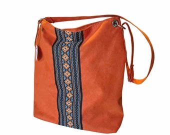 Boho bag / ethno purse / hippie bag / boho  bag / orange bag