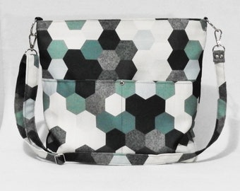 Messenger bag,  crossbody bag,  sport style bag, geometric bag, messenger bag , handbag, purse women