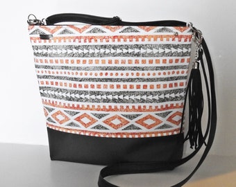 Boho bag / ethno purse / tribal bag / navajo print bag/ vegan bag