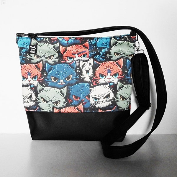 Cats bag, gothic cats, youth bag, naughty cats, gothic bag