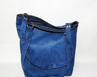 Navy blue shopper bag /  blue handbag / marine blue purse / shopper bag / xlarge bag / extra large blue bag / navy purse / blue handbag