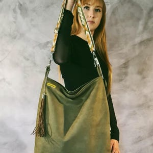 Large sac bag/ Boho bag / hobo bag / fgreen bag boho / boho  bag / purse boho