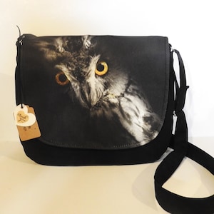 Handtasche , Tasche mit einer Eule, Umhängetasche, brieftasche