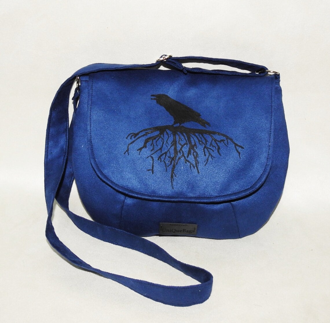 Raven Purse Crossbody Bag Medium Messenger Gothic Bag Etsy