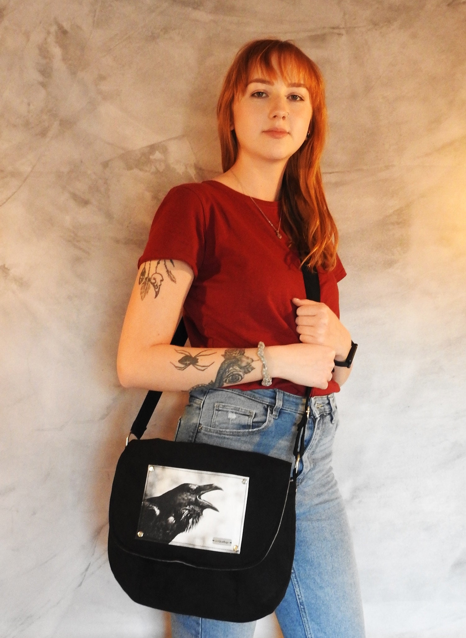Raven Purse Gothic Purse Crossbody Bag Crossbody Purse Etsy