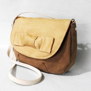 Crossbody bag vintage style / handbag retro / beige bag / suede leather bag/  clutch/
