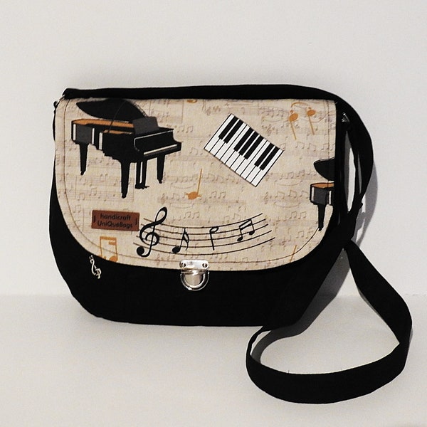 bourse en notes  / Le sac musical du bagel / le sac clef