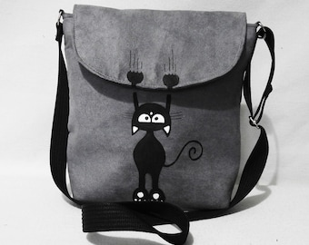 Cute Crossbody bag for girl CAT / messenger bag for youth / handbag for young lady