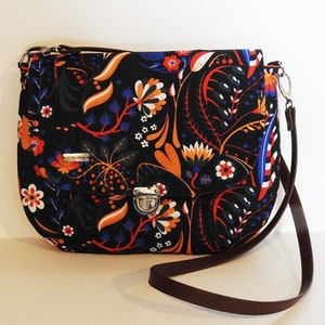 Sac de messager ethno / sac boho, sac à franges, sac messager brun