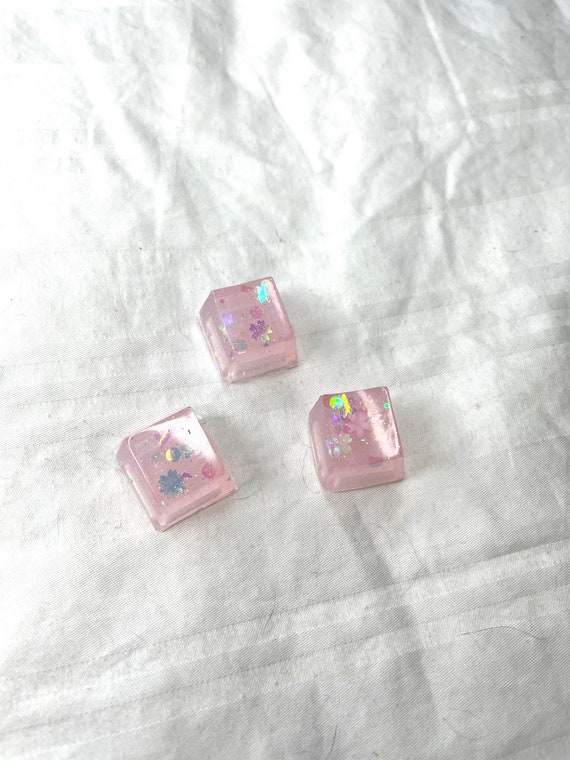 Kawaii Sakura Glitter Keycaps/spacebar Pink Sakura Artisan Etsy