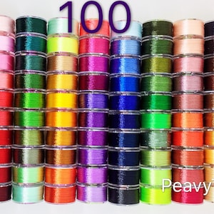 100 Colors Prewound Embroidery Bobbins Thread Embroidery Machine Thread.40 W Size A,Brother/Babylock/Janome/Singer/Pfaff/Husqvarna/Bernina