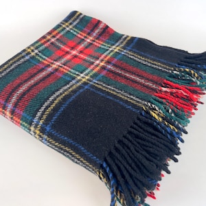 Scottish Vintage All Wool Tartan Blanket — Highland Home Industries, Made In Scotland