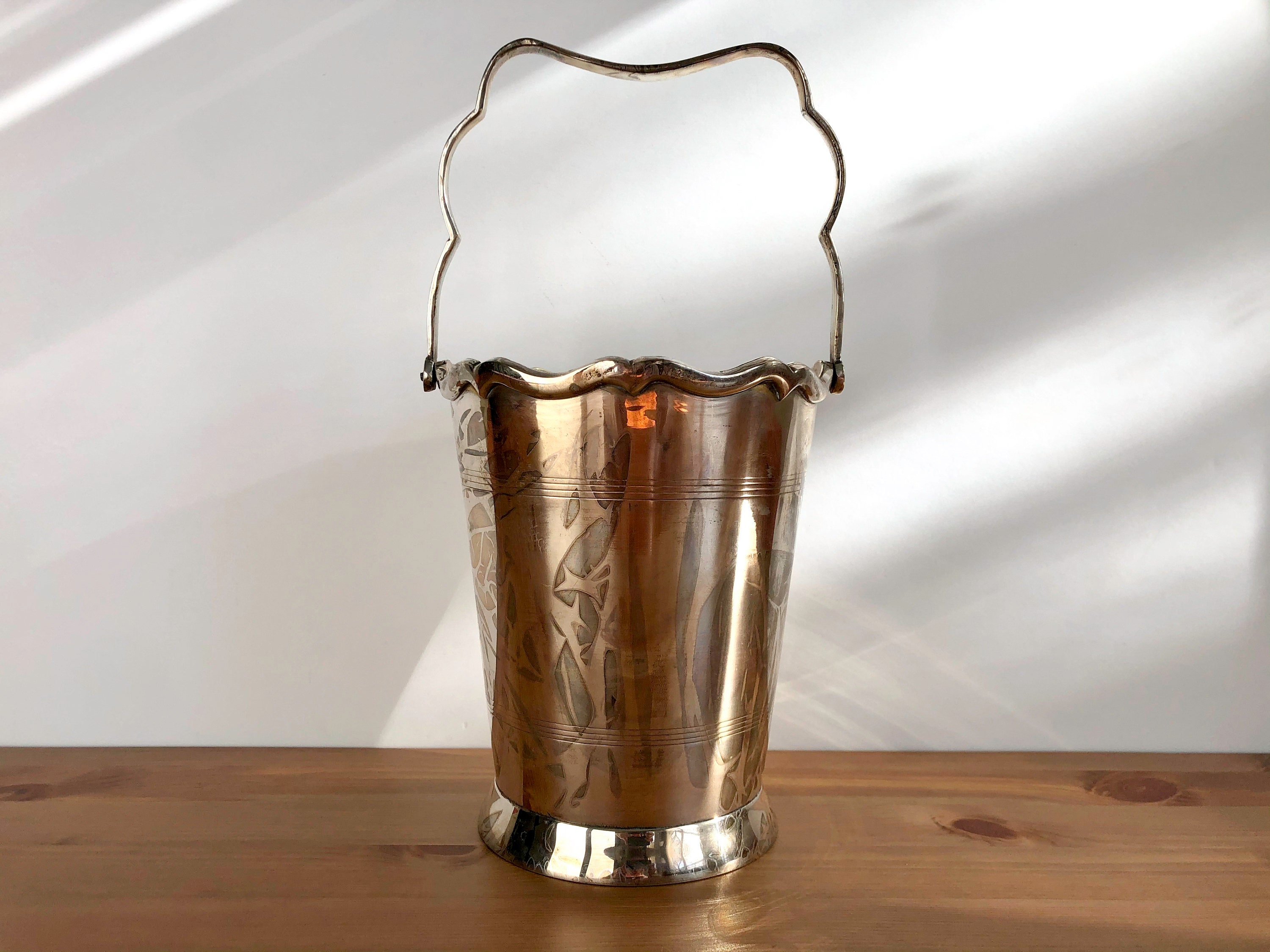 Vintage Ice Bucket Silver Plated Ice Bucket Champagne Etsy