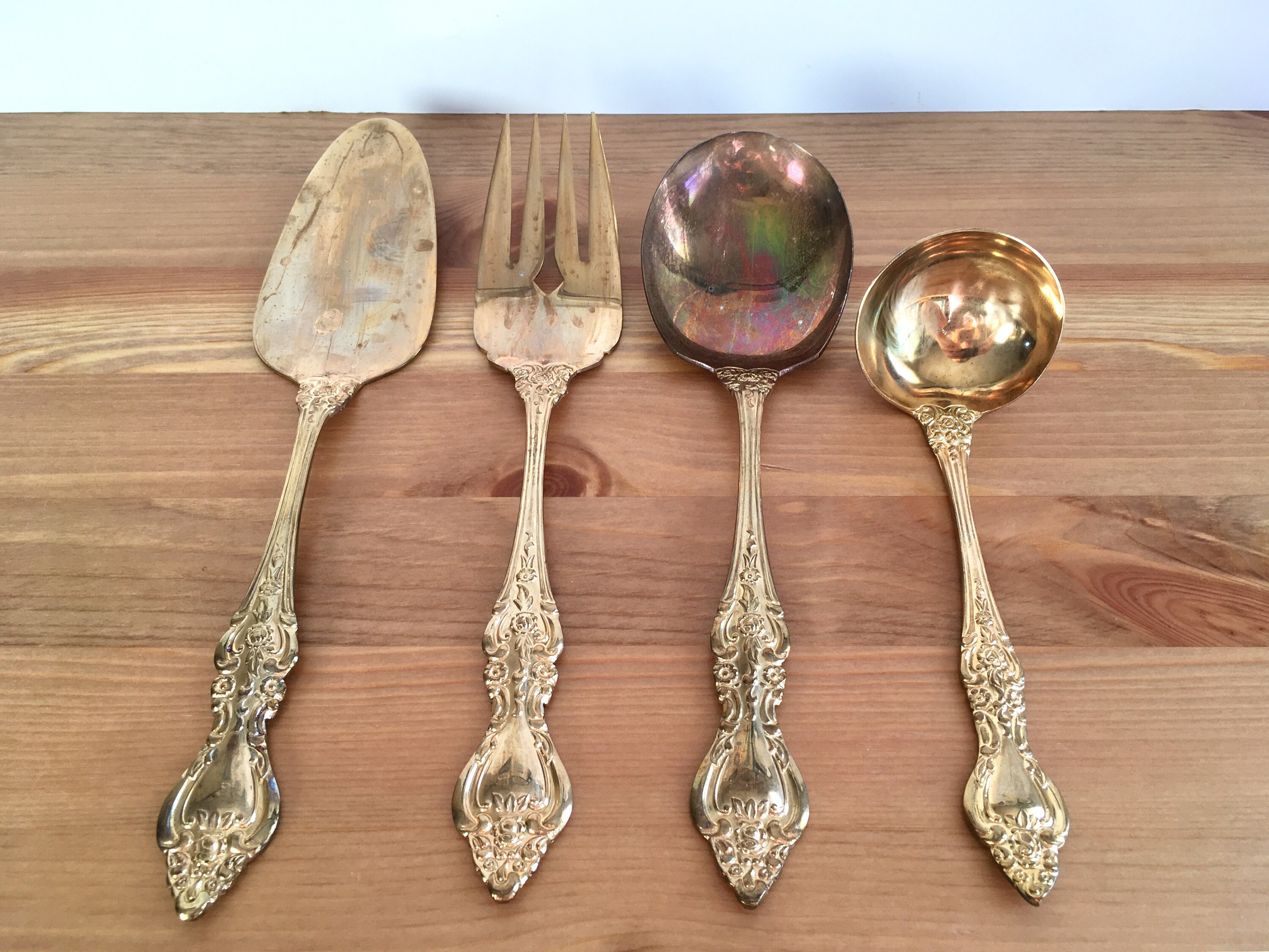 Vintage Gold Utensils Gold Plated Utensils Retro Kitchen Etsy