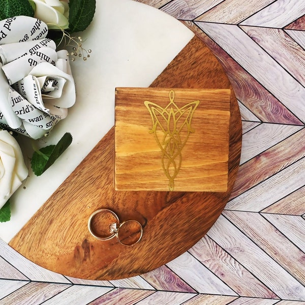 The Lord of the Rings Inspired Ring Box | Wooden Proposal Box | Engagement Ring Box | Jewelry Box