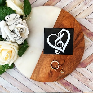 Music Inspired Ring Box: Wooden Proposal Box