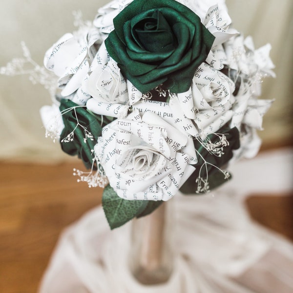 Lord of the Rings Inspired | Paper Rose Wedding Bouquet  | Posy Wedding Bouquet | First Anniversary Gift