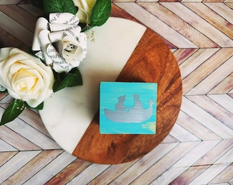 Little Mermaid Inspired Ring Box: Handmade Wooden Proposal Box