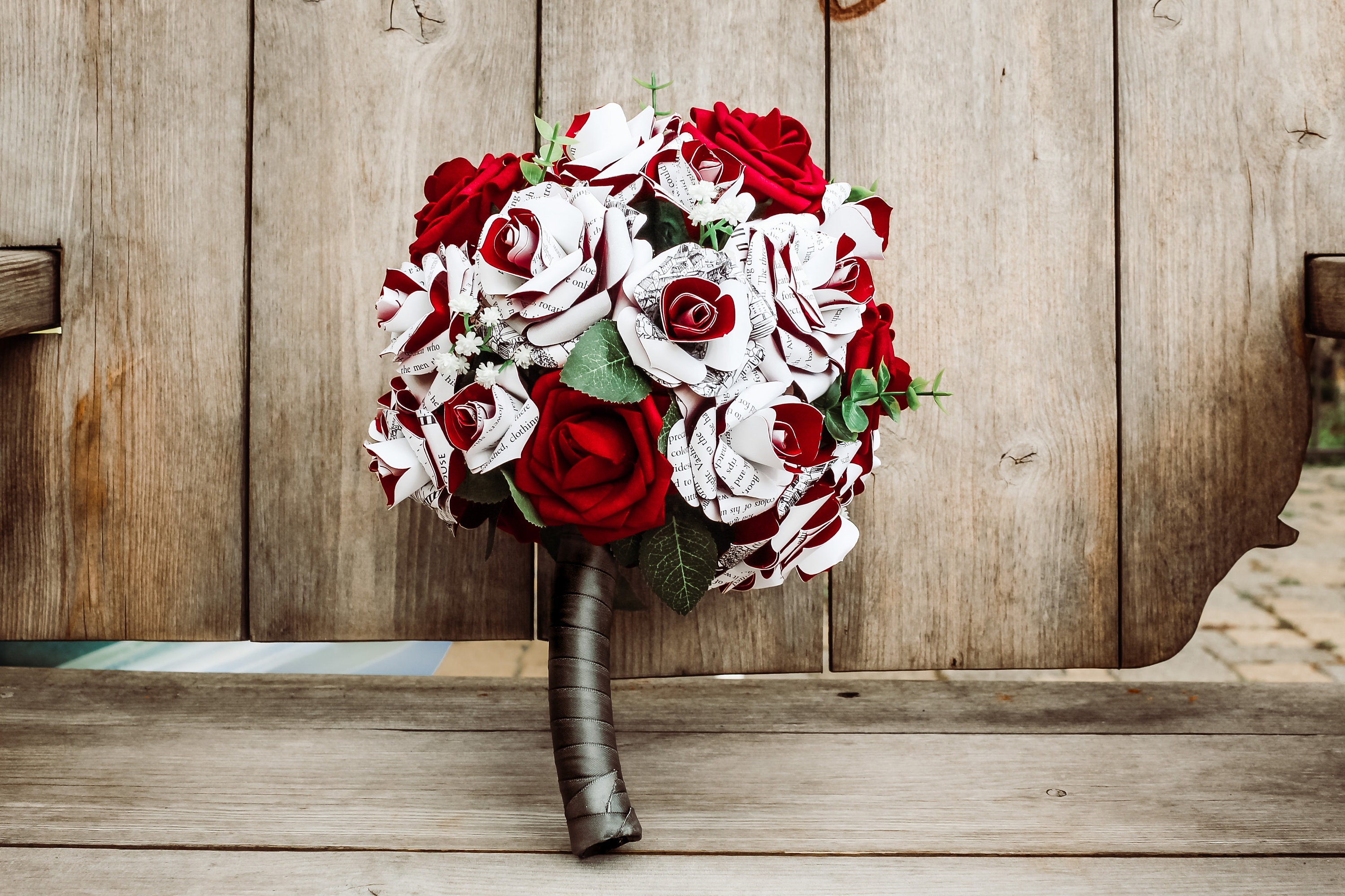 Book Flower Bouquet Book Wedding Bouquet Book Lover Etsy