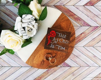 Beauty and the Beast Inspired Ring Box | Wooden Proposal Box | Engagement Ring Box | Wooden Proposal Box