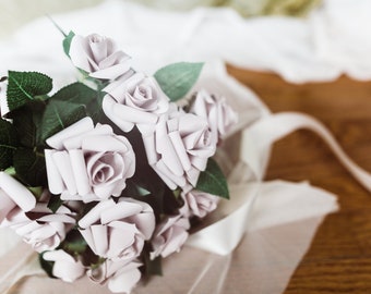 Handmade Cotton Paper Rose | First Anniversary Gift, Wedding Bouquet