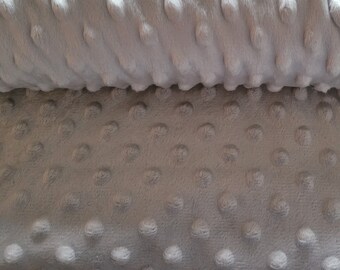Bubble Fleece -light gray-extra fluffy- Minky 240g per m2 perfect for quilts, crawling blankets, baby nests, changing mats