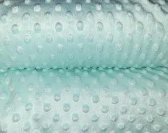 Bubble Fleece - mint - extra fluffy - Minky 240g per m2 perfect for quilts, crawling blankets, baby nests, changing mats