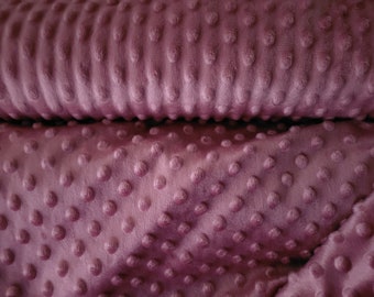 Polaire Bulle - vieux rose - extra moelleuse - Minky 240g au m2 parfait pour couettes, couvertures d'éveil, nids de bébé, matelas à langer