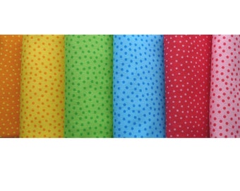 Emballage de tissu ' tissus westphaliiens ' points ' 6 x FAT Quarter ' Young line ' En tissu pour enfants coton