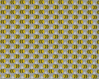 Cotton jersey fabric 0.5 m bees * Animal Minis by käselotti * Children's fabric
