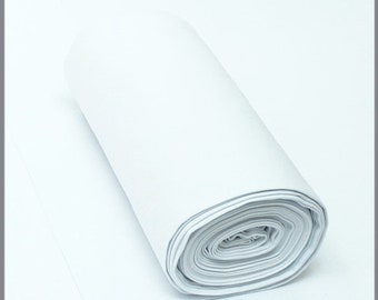 Poignets * blanc * poignets côtelés fins * extensible * 50 cm * tissu de tuyau