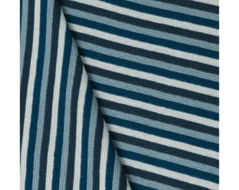 CUFFS stripes * striped cuffs blue gray stretch * 50 cm * tubular fabric