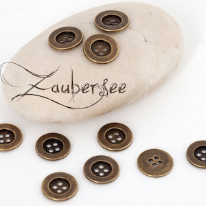 10 metal buttons 15 mm diameter