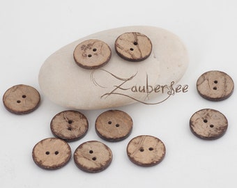 10 coconut buttons 20 mm