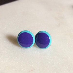 Purple Stud Earrings - Violet Studs - Simple Studs - Minimal Earrings