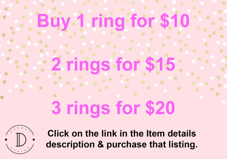 Red polka dot ring Minimalist ring Adjustable Gift for her