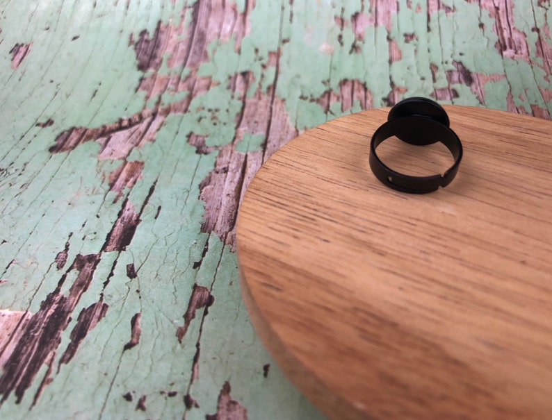 Red polka dot ring Minimalist ring Adjustable Gift for her