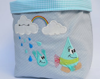 Embroidery file rain funny raindrop application 2 sizes