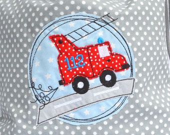 Fire truck Doodle embroidery file 13x18 16x26 18x30-3 sizes in one set Fire brigade