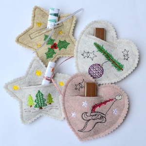 ITH borduurmap 16 x 16 cm Kerstcadeaulabel