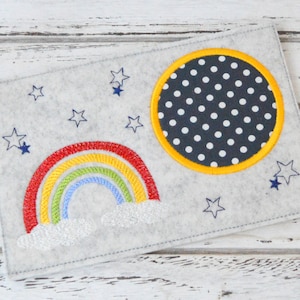 Embroidery file coaster rainbow 13 x 18 cm and 13 x 20 cm