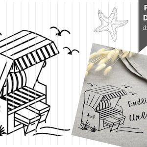 Plotter file beach chair DXF, SVG, PNG