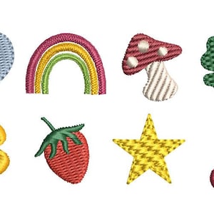 Embroidery file Minis small embroidery files SET 8 motifs