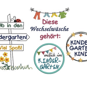 Embroidery file Kindergarten Kindergarten child SET