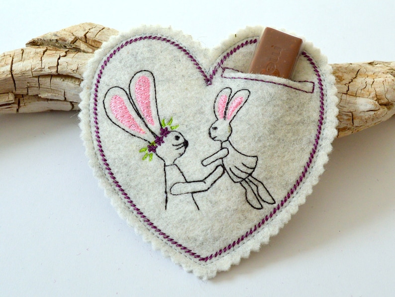 ITH embroidery file hearts 13 x 13 cm Easter