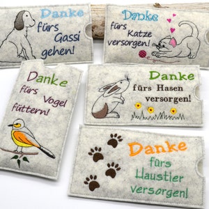 Fichier de broderie étui à chocolat Merci de fournir des animaux de compagnie