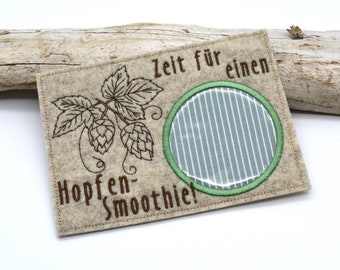 Embroidery file hops beer coaster mugrug