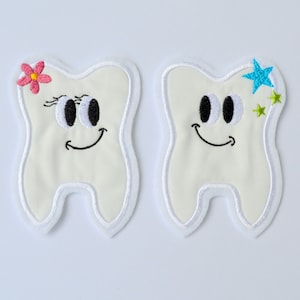 Embroidery file tooth application 10 x 10 cm SET of 3