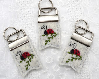 Embroidery file beetle keychain